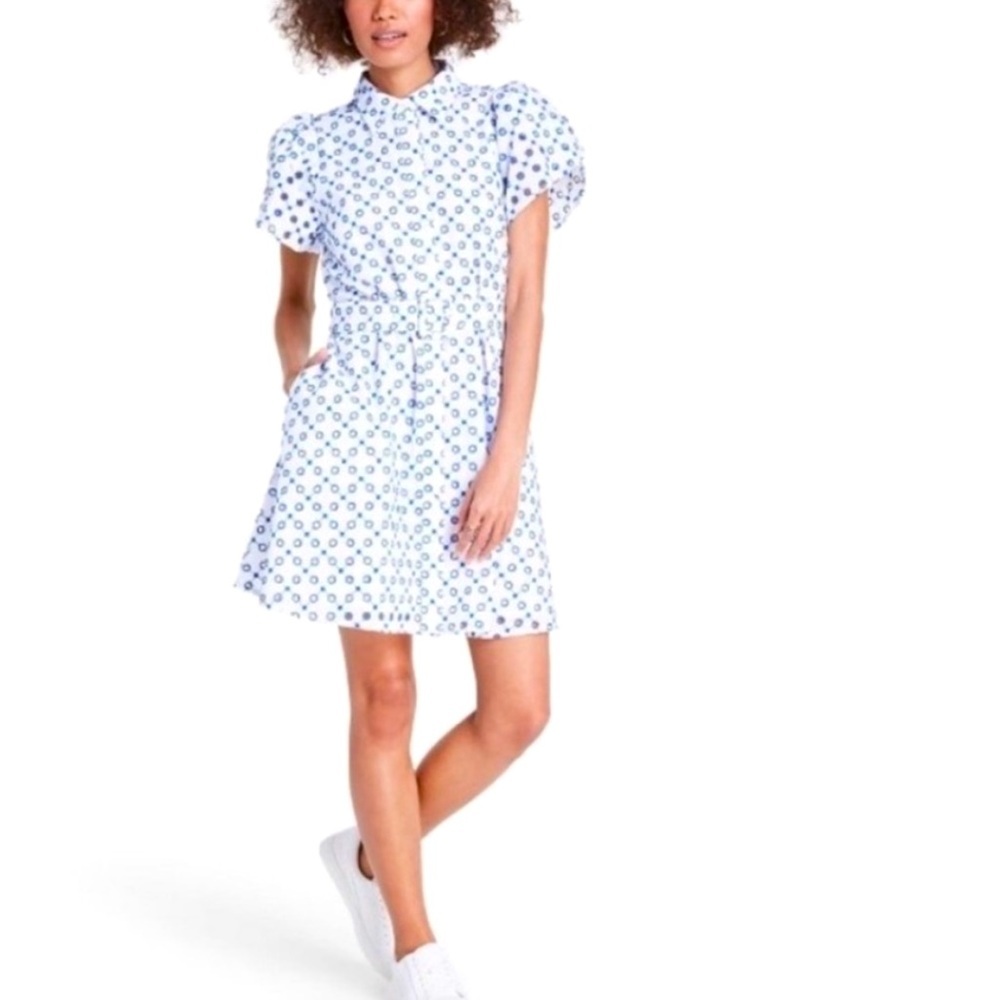 Alexis x Target Dot Embroidered Shirtdress - Picture 1 of 8